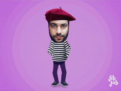 a man in a red beret is holding a broken heart in his hands