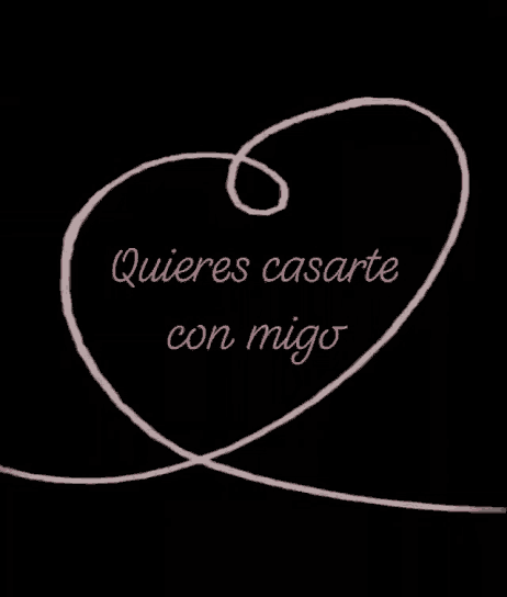 a black background with the words quieres casarte conmigo written in pink