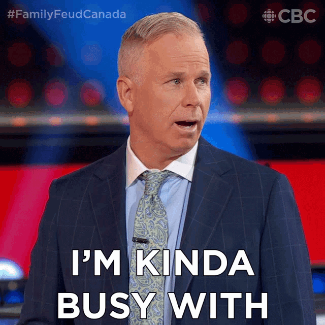 Im Kinda Busy With This Game Right Now Gerry Dee GIF - Im Kinda Busy With This Game Right Now Gerry Dee Family Feud Canada GIFs