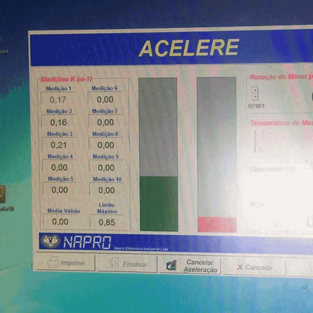 a computer screen with the word acelere on the top