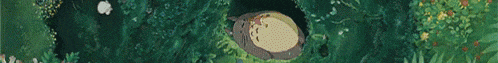 a cartoon cat is looking out of a hole in the woods .