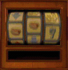 a slot machine with hearts and numbers on it