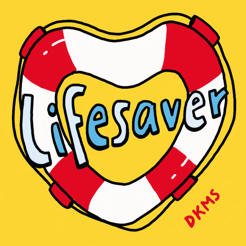 a heart shaped life preserver with the word lifesaver written on it