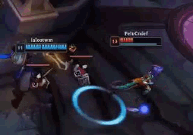 a video game is being played on a computer and a person is being attacked by a monster .