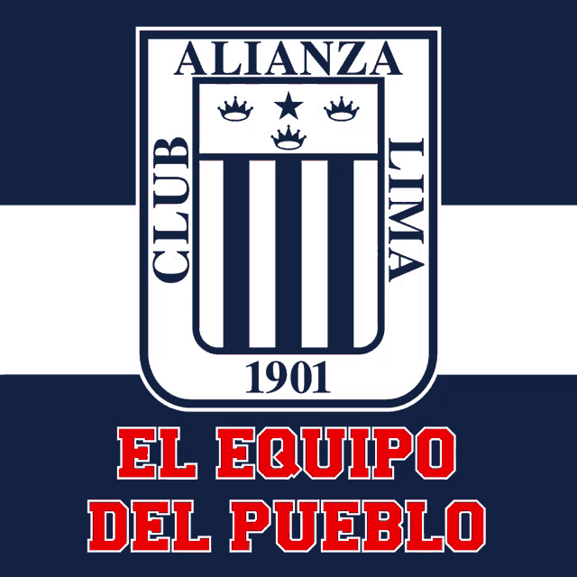 a logo for alianza lima with the words el equipo del pueblo in red