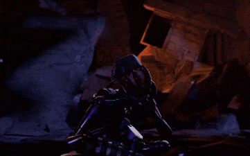 a video game character is laying on the ground