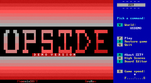 a screenshot of a video game called upside