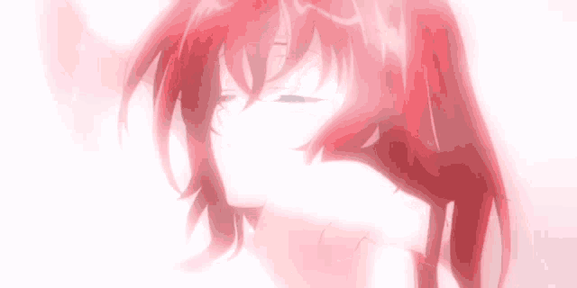 a close up of a person with red hair