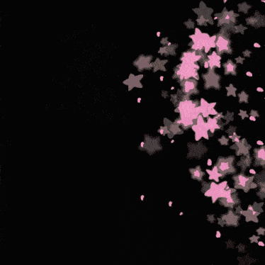 a drawing of a woman 's face with pink stars in the background