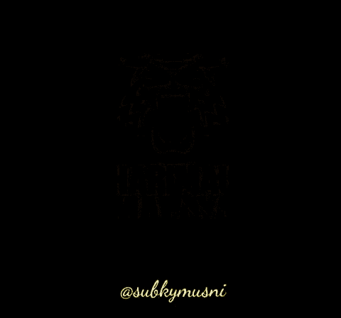 a logo for harimau malaya with a tiger 's head on a black background