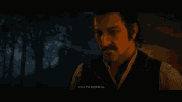 a man says dutch you dumb fools in a video game