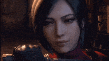 a woman holding a knife says oh leon