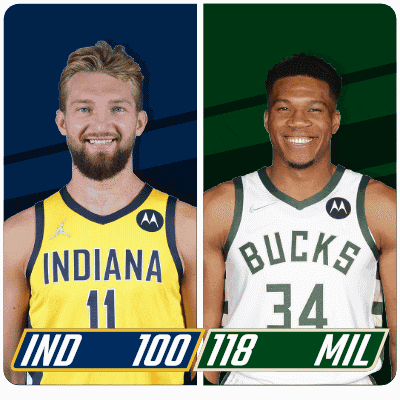 two basketball players from the indiana team and the bucks team