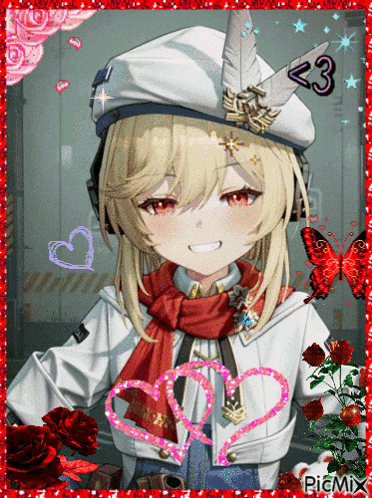 a picture of a girl with hearts and the number 23