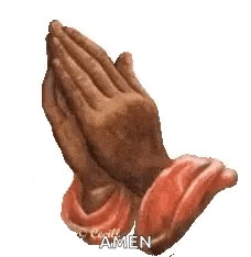 a pair of praying hands with the word amen written on them