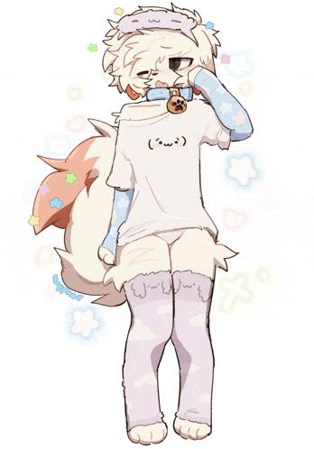a drawing of a furry character wearing a t-shirt that says ' uwu '