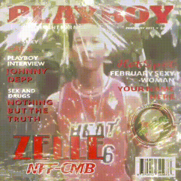 the cover of a playboy magazine with a basketball player on it .
