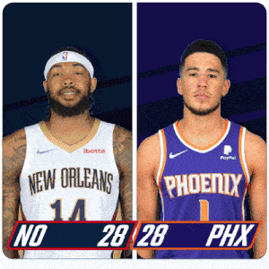 New Orleans Pelicans (28) Vs. Phoenix Suns (28) Half-time Break GIF - Nba Basketball Nba 2021 GIFs