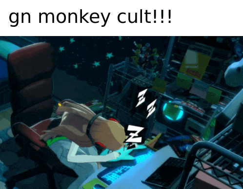 gn monkey cult written on a picture of a person