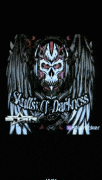 a picture of a bald eagle with the words " skulls of darkness "