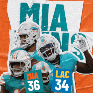 Los Angeles Chargers (34) Vs. Miami Dolphins (36) Post Game GIF - Nfl National Football League Football League GIFs