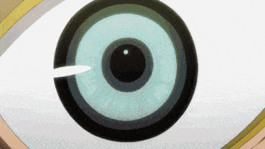 a close up of a person 's eye with a circle in the middle