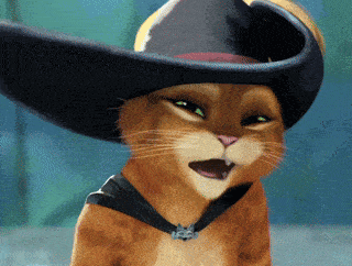 a cartoon cat wearing a hat and a collar