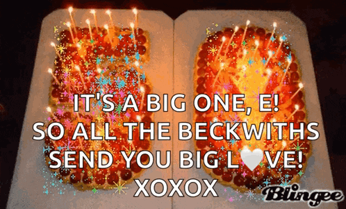 a birthday cake with candles and the words it 's a big one