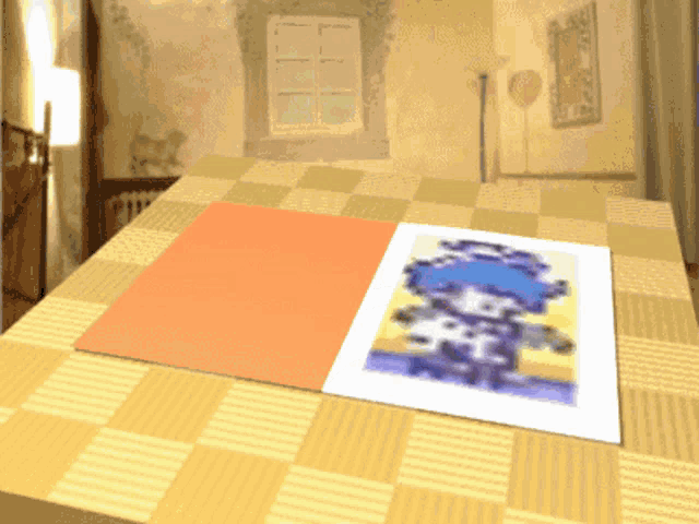 a piece of paper with a picture of a man on it