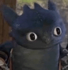 a close up of a toothless from how to train your dragon .