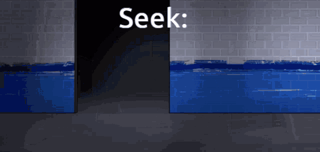 a brick wall with the words seek on it