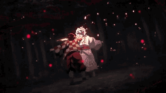 a person is spinning a red circle of light around themselves