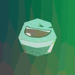 a cartoon drawing of a coca cola can with a smile on it