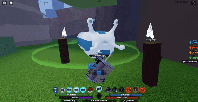 a screenshot of a video game shows a character named troy log