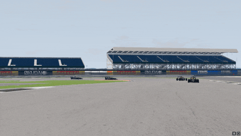 a race track with the letters ll on the side