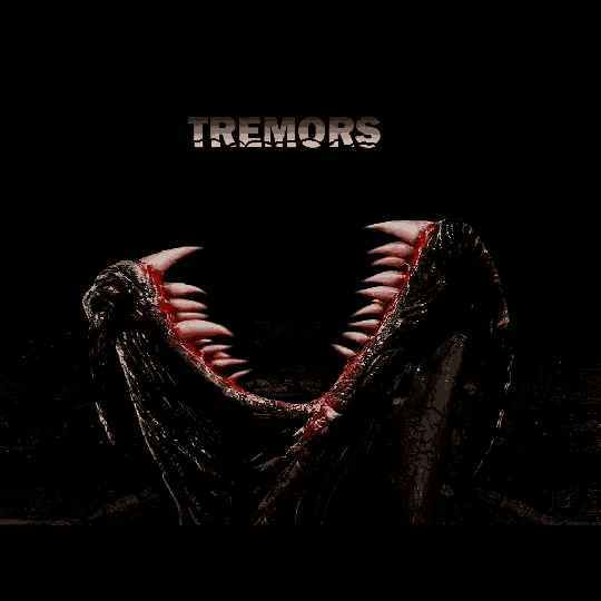 a picture of a monster with the word tremors written above it