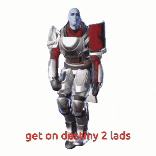 a video game character is dancing with the words get on destiny 2 lads