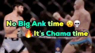 a boxing match with the words no big ank time it 's chama time on the bottom