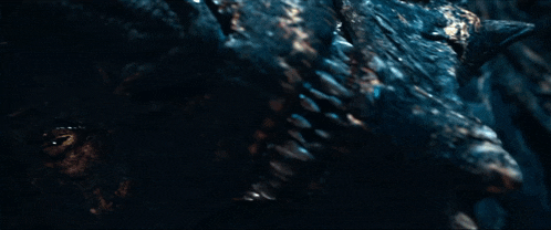a close up of a monster 's mouth with teeth