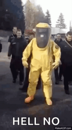 Dance Hell No GIF - Dance Hell No Safety Suit GIFs