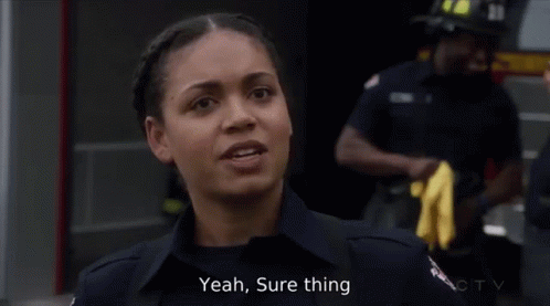 Yeah Sure Thing Station19 GIF - Yeah Sure Thing Station19 Vic Hughes GIFs