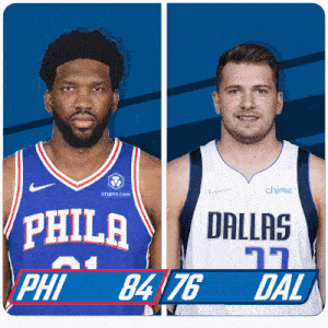 Philadelphia 76ers (84) Vs. Dallas Mavericks (76) Third-fourth Period Break GIF - Nba Basketball Nba 2021 GIFs