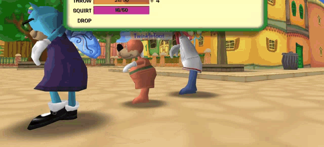 a screenshot of a video game that says squirt drop on it