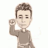 a cartoon of a man giving a thumbs up and the words call me behind him .