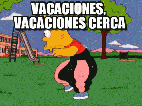 Vacaciones, Vacaciones Cerca GIF - Bart Simpson Vacaciones Cerca GIFs