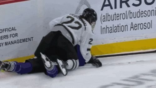 a hockey player with the number 23 on his back