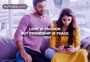 Love Is Passionbut Friendship Is Peace.Gif GIF - Love Is Passionbut Friendship Is Peace Ae Dil-hai-mushkil Ranbir Kapoor GIFs