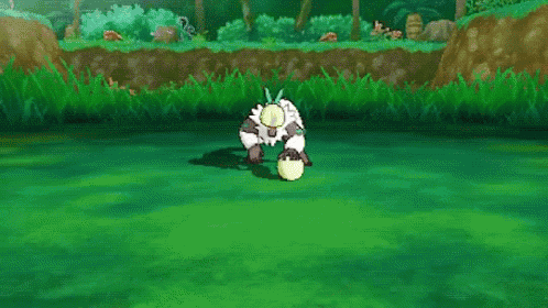 a cartoon character is standing on its hind legs in the grass .