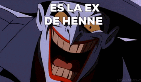 a cartoon of the joker with the words es la ex de henne above his head