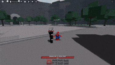 a screenshot of a video game that says dragon 's descent at the top